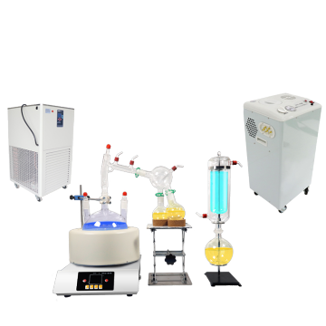 Ensemble de distillation à court trajet sous vide de chimie de laboratoire